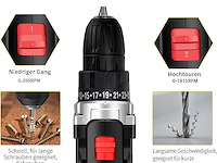 21 v accuschroefboormachine met !1 x 1500 mah batterijen - afbeelding 4 van  6