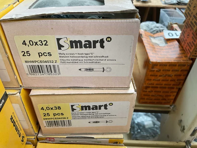 21 x dozen metalen hollewandplug met schroefduim of schroefhaak - afbeelding 6 van  7