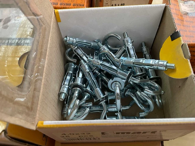 21 x dozen metalen hollewandplug met schroefduim of schroefhaak - afbeelding 7 van  7