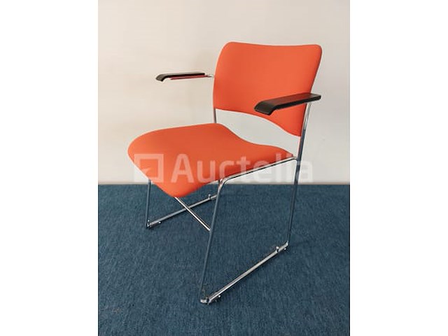21 x howe 40/4 design vergaderstoel by david rowland (rood) - afbeelding 4 van  7