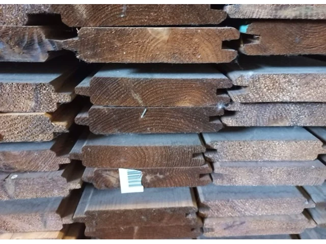 (210x) blokhutprofielen omniplex rnd (pinus) ac... - afbeelding 2 van  4