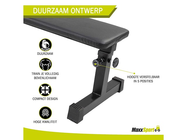21378 - maxxsport vlakke halterbank - 110x45cm - afbeelding 3 van  5