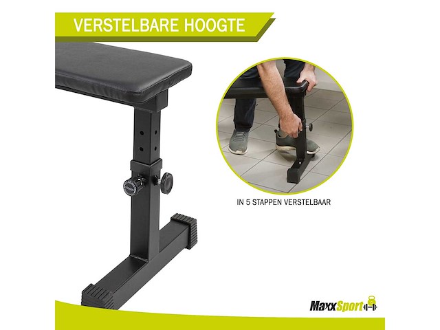21378 - maxxsport vlakke halterbank - 110x45cm - afbeelding 4 van  5