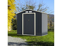 2,13m x 1,22m metalen prieel met dubbele afsluitbare schuifdeur
