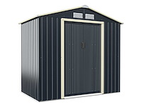 2,13m x 1,22m metalen prieel met dubbele afsluitbare schuifdeur - afbeelding 3 van  10