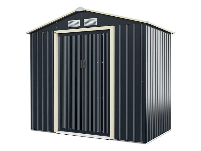 2,13m x 1,22m metalen prieel met dubbele afsluitbare schuifdeur - afbeelding 8 van  10