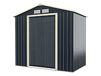 2,13m x 1,22m metalen prieel met dubbele afsluitbare schuifdeur - afbeelding 8 van  10