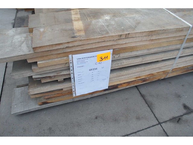 2,14 m³ eiken planken 30mm droog - afbeelding 2 van  4