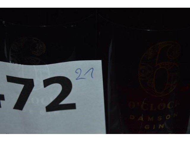 21x fles gin, o'clock, damson gin - afbeelding 2 van  2
