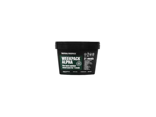 21x mre gedehydrovaneerde overlevingsvoedselset - weekpack alpha tactical foodpack - afbeelding 1 van  3