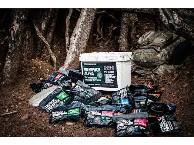 21x mre gedehydrovaneerde overlevingsvoedselset - weekpack alpha tactical foodpack - afbeelding 2 van  3