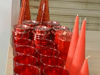 ±22 div decoratie; theelichtjes, vaasjes en kaarsjes - afbeelding 1 van  4