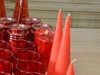 ±22 div decoratie; theelichtjes, vaasjes en kaarsjes - afbeelding 3 van  4