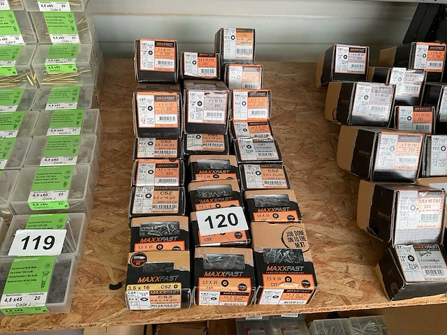 22 dozen hout schroeven deels inox - afbeelding 1 van  7