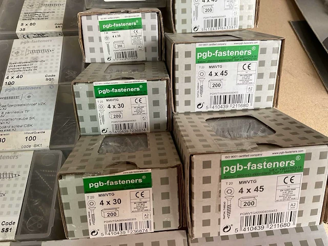 22 dozen inox houtschroeven - afbeelding 3 van  9