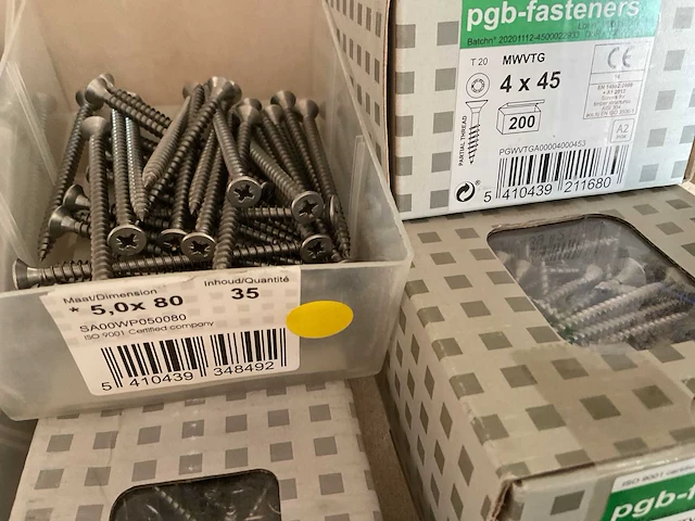 22 dozen inox houtschroeven - afbeelding 5 van  9