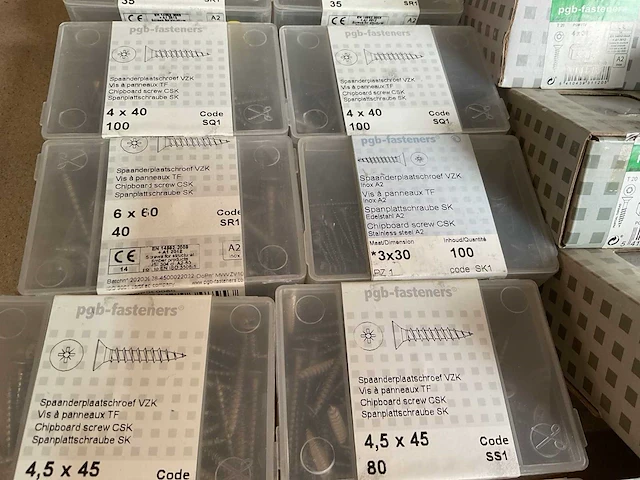 22 dozen inox houtschroeven - afbeelding 8 van  9