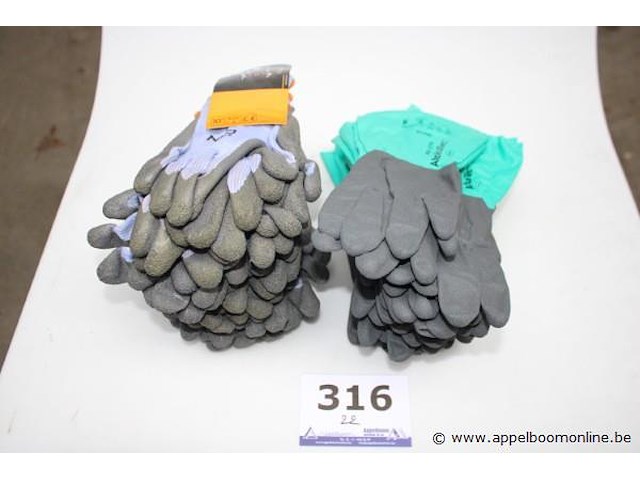 22 paar werkhandschoenen - afbeelding 1 van  1