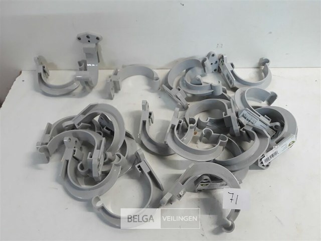 22 x ophangbeugel 80mm licht grijs pvc regenafvoer - afbeelding 2 van  3