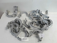 22 x ophangbeugel 80mm licht grijs pvc regenafvoer - afbeelding 2 van  3