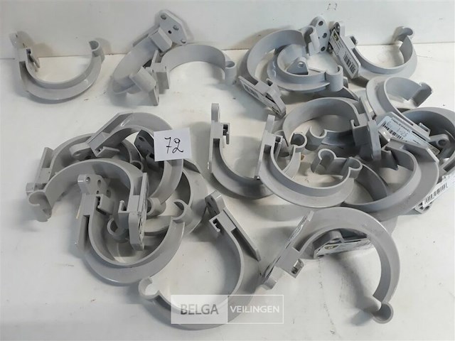 22 x ophangbeugel 80mm licht grijs pvc regenafvoer - afbeelding 1 van  3