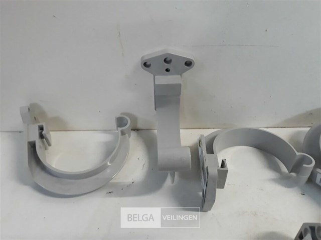 22 x ophangbeugel 80mm licht grijs pvc regenafvoer - afbeelding 3 van  3