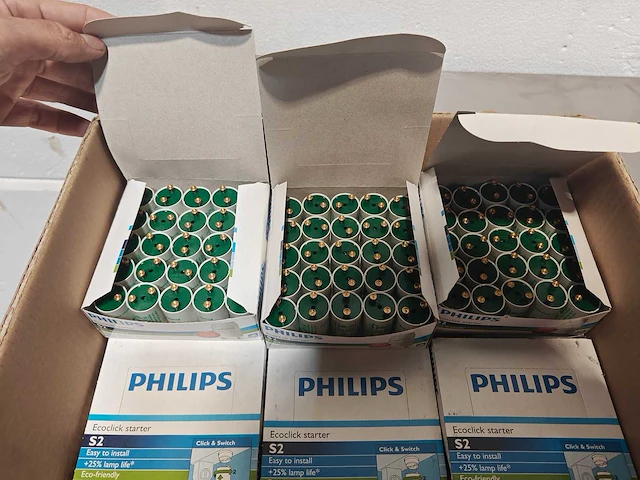 225x philips ecoclick s2 tl-starters 4-22w (9 dozen van 25 stuks - nieuw) - afbeelding 4 van  4