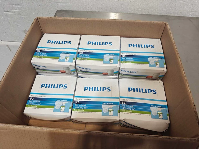 225x philips ecoclick s2 tl-starters 4-22w (9 dozen van 25 stuks - nieuw) - afbeelding 1 van  4