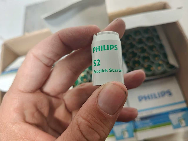 225x philips ecoclick s2 tl-starters 4-22w (9 dozen van 25 stuks - nieuw) - afbeelding 2 van  4