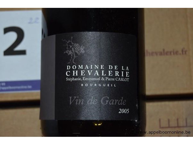 22x fles wijn, domaine de la chevalerie, bourgueil, 2005, 75cl - afbeelding 2 van  3