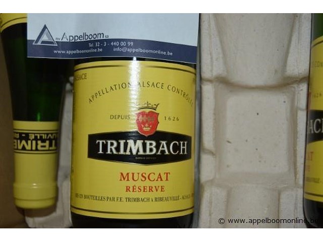 22x fles witte wijn, trimbach, wo. muscat reserve en gewurztraminer, 750ml - afbeelding 4 van  5
