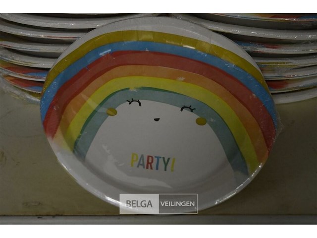 22x8st kartonnen bordjes ø23cm - afbeelding 2 van  3