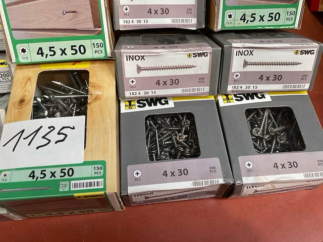 23 x dozen inox schroeven - afbeelding 4 van  6