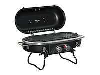 2,34 kw opvouwbare gasgrill met 2 roestvrijstalen branders - afbeelding 3 van  5