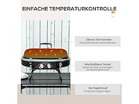 2,34 kw opvouwbare gasgrill met 2 roestvrijstalen branders - afbeelding 5 van  5