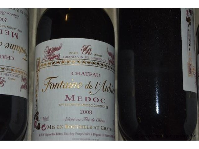 23x fles rode wijn, château fontaine de l'aubier, médoc, 2008, 75cl - afbeelding 2 van  3