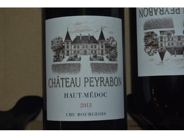 23x fles rode wijn, château peyrabon, haut-médoc, cru bourgeois, 2013, 75cl - afbeelding 2 van  3