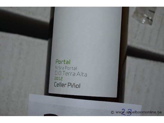 23x fles witte wijn, celler piñol, portal d.o. terra alta, 2012, 75cl - afbeelding 2 van  3