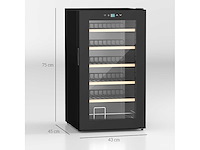 24 flessen wijnkelder 65l high performance instelbare temperatuur 5-20° - afbeelding 3 van  7