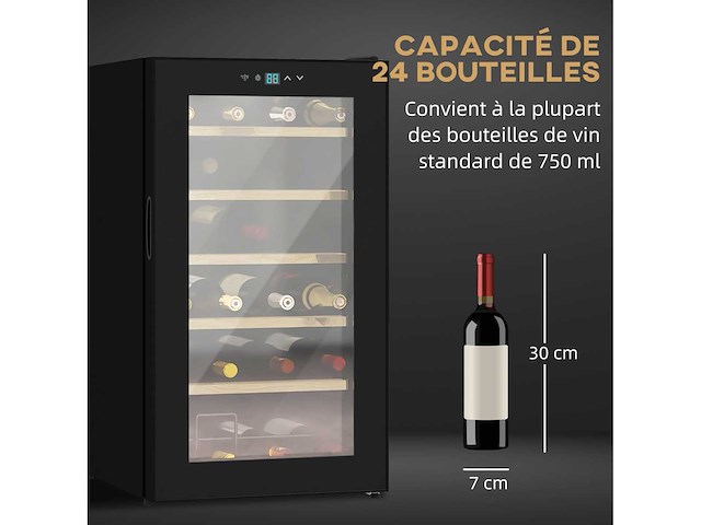 24 flessen wijnkelder 65l high performance instelbare temperatuur 5-20° - afbeelding 7 van  7
