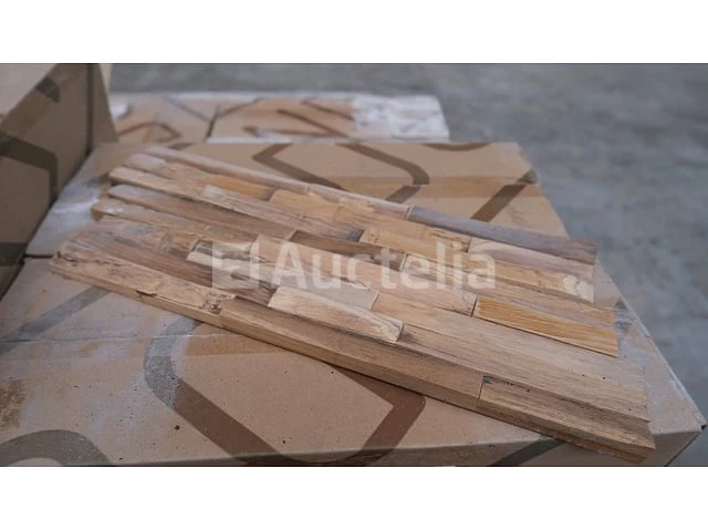 24 pakketten van 1 m² indo teak elegance nature 3d-panelen - afbeelding 2 van  6