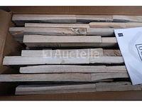 24 pakketten van 1 m² indo teak gun gerookte 3d-paneling - afbeelding 3 van  5
