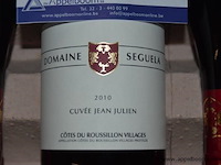 24 rode flessen wijn domaine seguela cuvée jean julien 2010, côtes du roussillon villages appellation protégée, 750ml - afbeelding 2 van  3