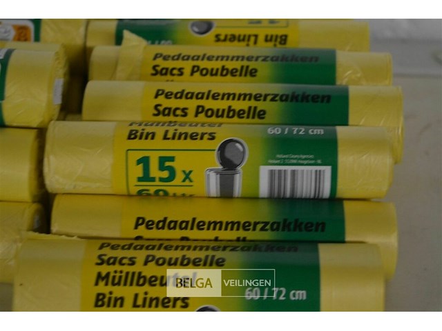 ±24 rollen plastieken zakjes 60l - afbeelding 2 van  2