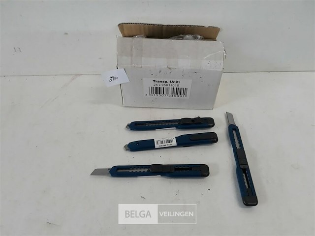 24 x afbreekmes 9 mm pvc huls - afbeelding 1 van  3