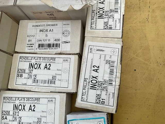 24 x dozen inox schroeven; rondellen - afbeelding 4 van  12