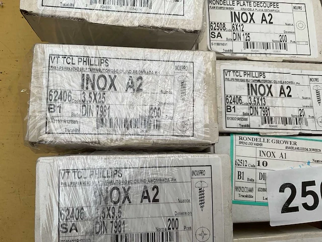 24 x dozen inox schroeven; rondellen - afbeelding 9 van  12
