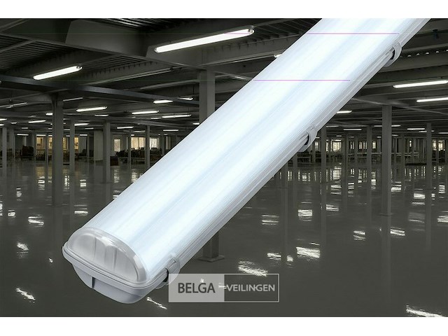 24 x dubbele tl armatuur 120cm – ip65 waterdicht – fluorescerend frame - afbeelding 2 van  7