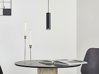 24 x gu10 decoratief hanglamp cilinder 24cm zand zwart - afbeelding 1 van  5