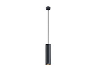 24 x gu10 decoratief hanglamp cilinder 24cm zand zwart - afbeelding 4 van  5